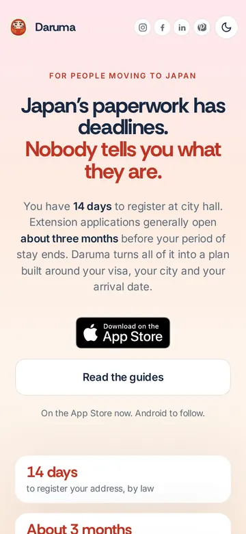 Daruma Japan Life on a phone